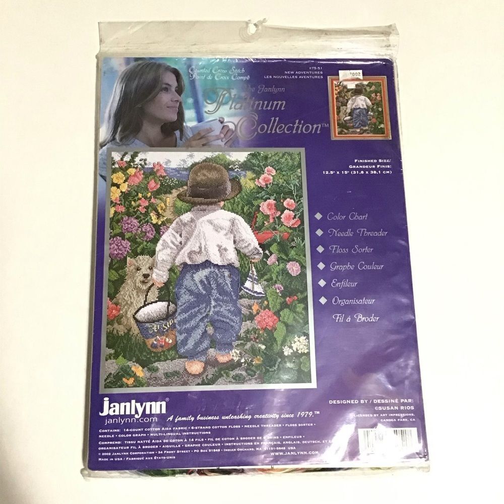 Janlynn Platinum‎ Collection New Adventures Counted Cross Stitch Kit New 12.5x15